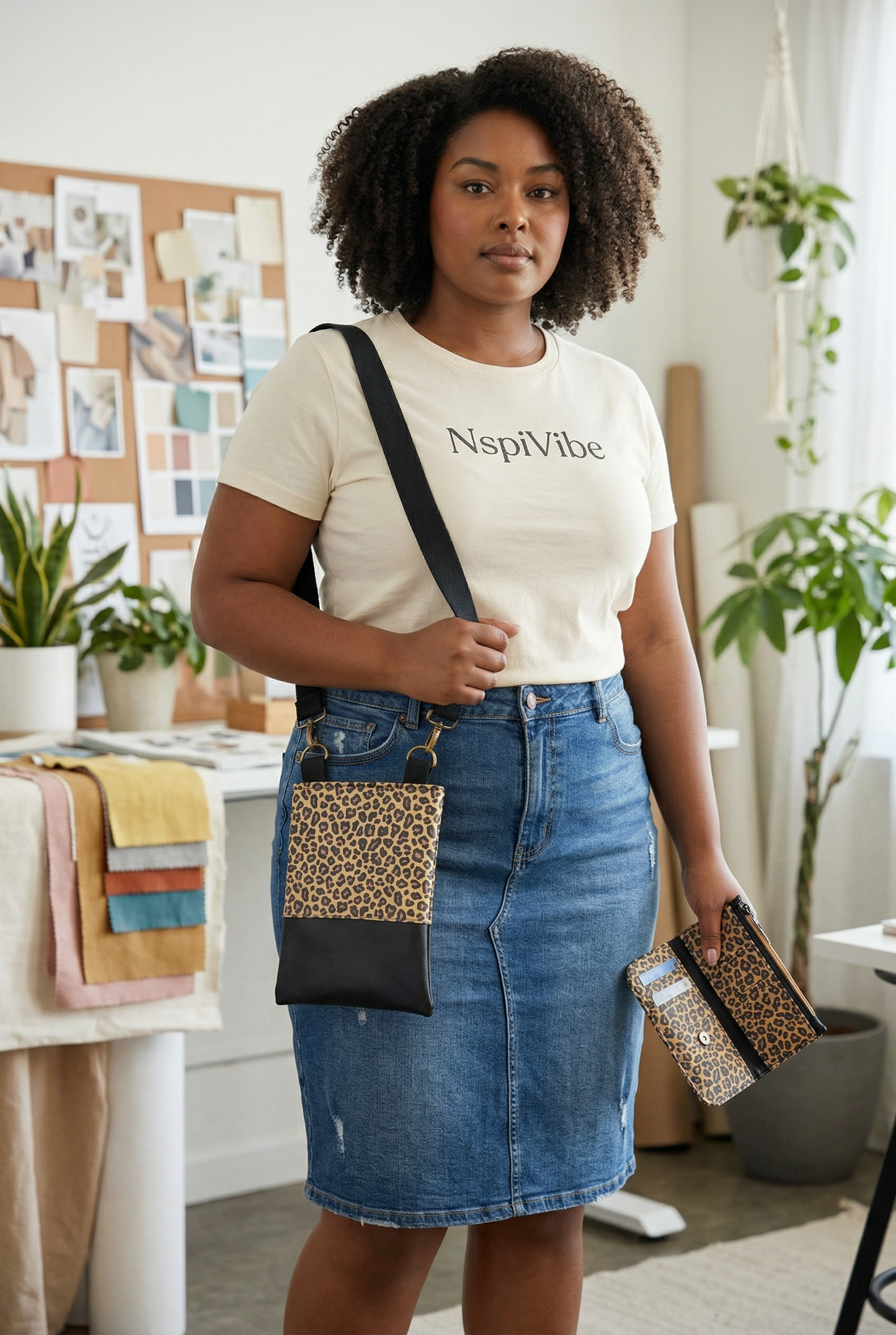 Leopard Bestie Crossbody Set