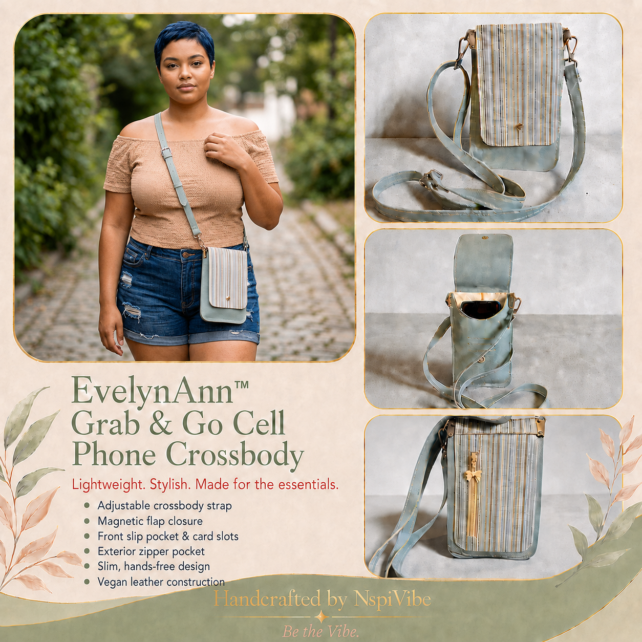 EvelynAnn™ Grab & Go Cell Phone Crossbody