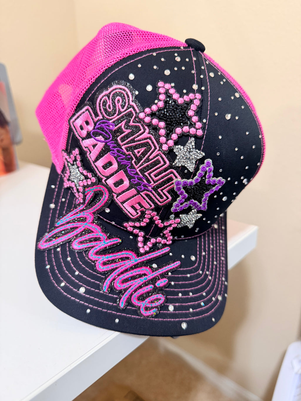Small Business Baddie Trucker Hat | One-of-a-Kind Sparkle Bling