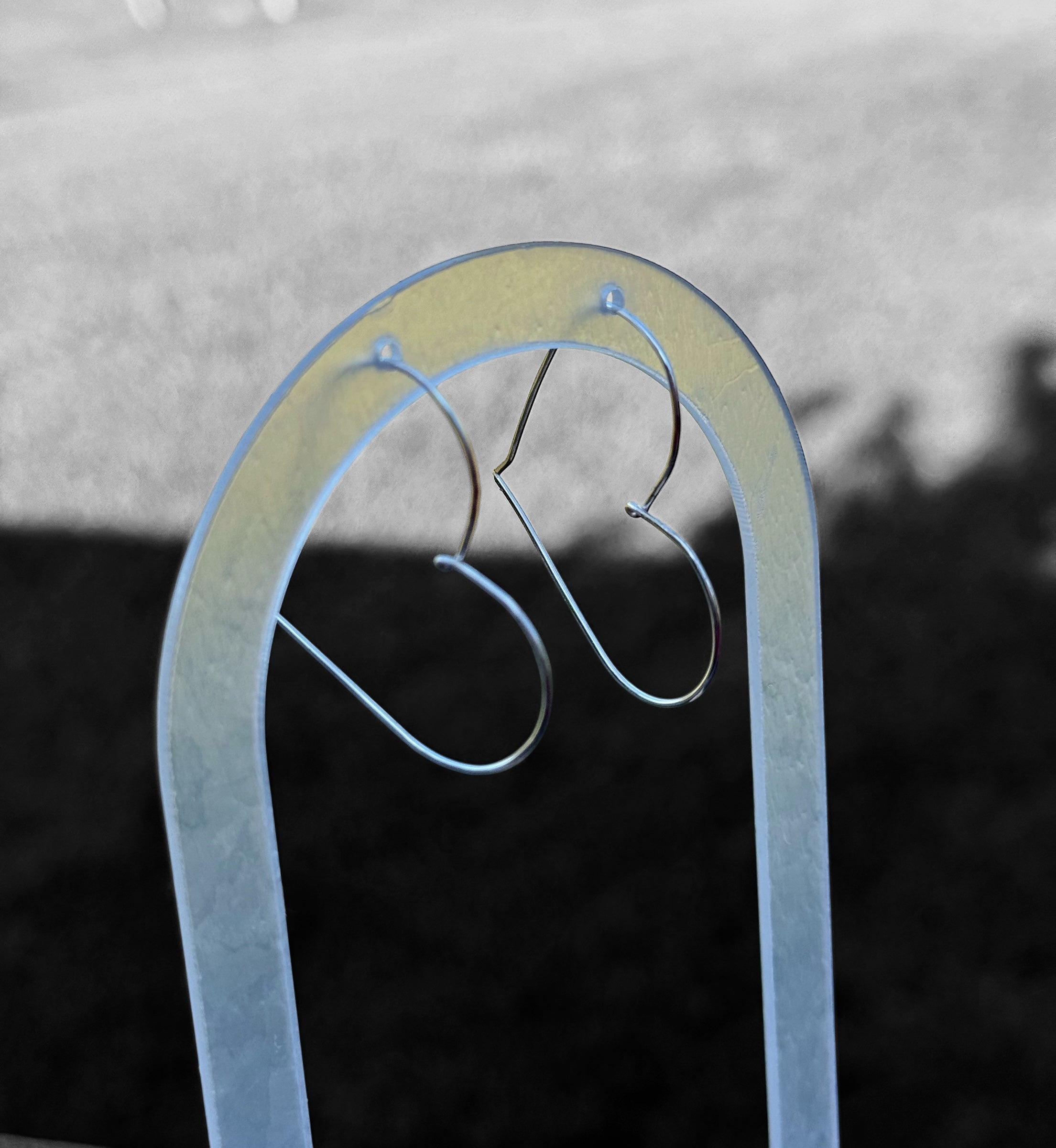 Heart Hoop Earrings – Copper & Silver Tone