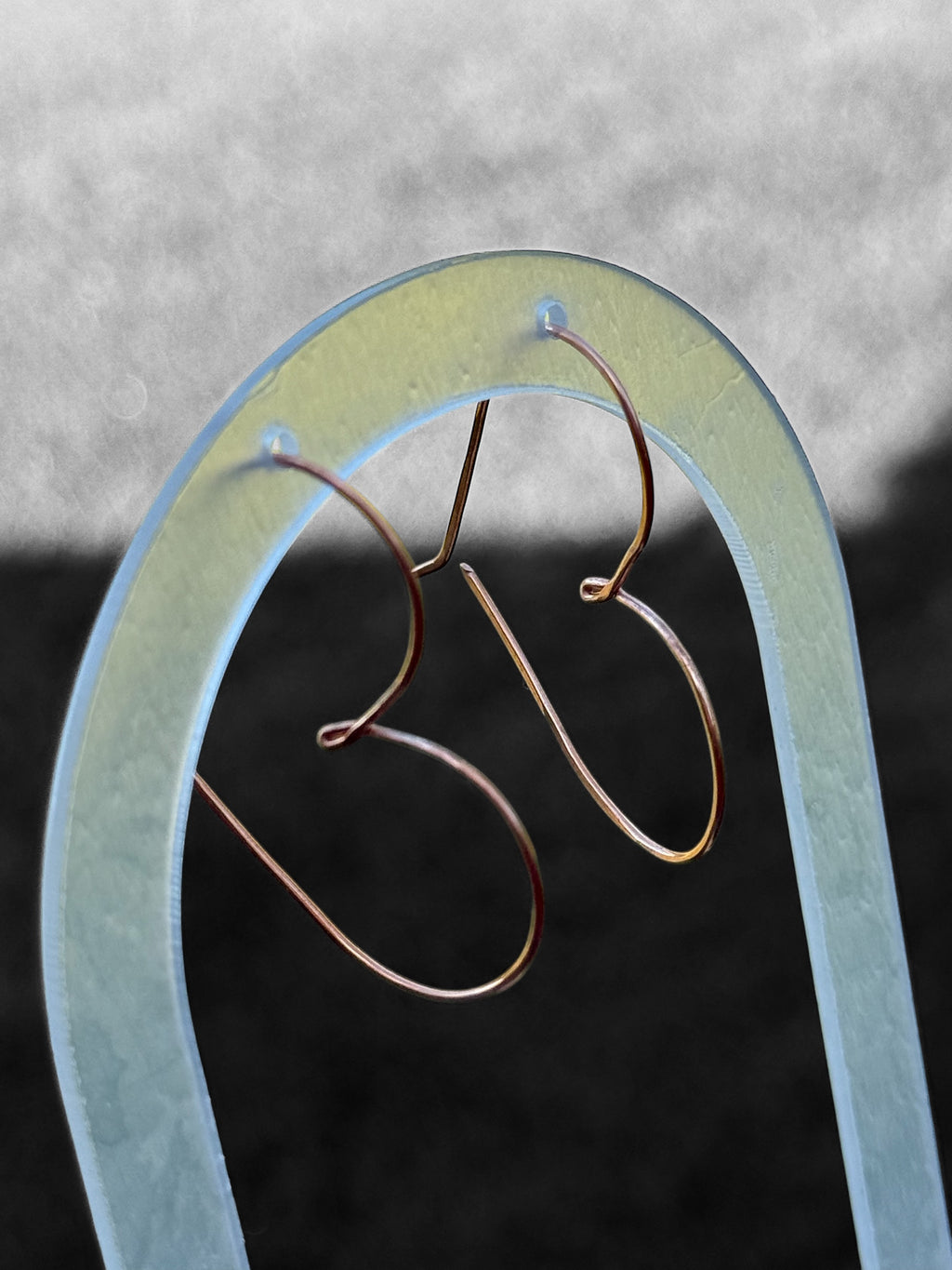 Heart Hoop Earrings – Copper & Silver Tone