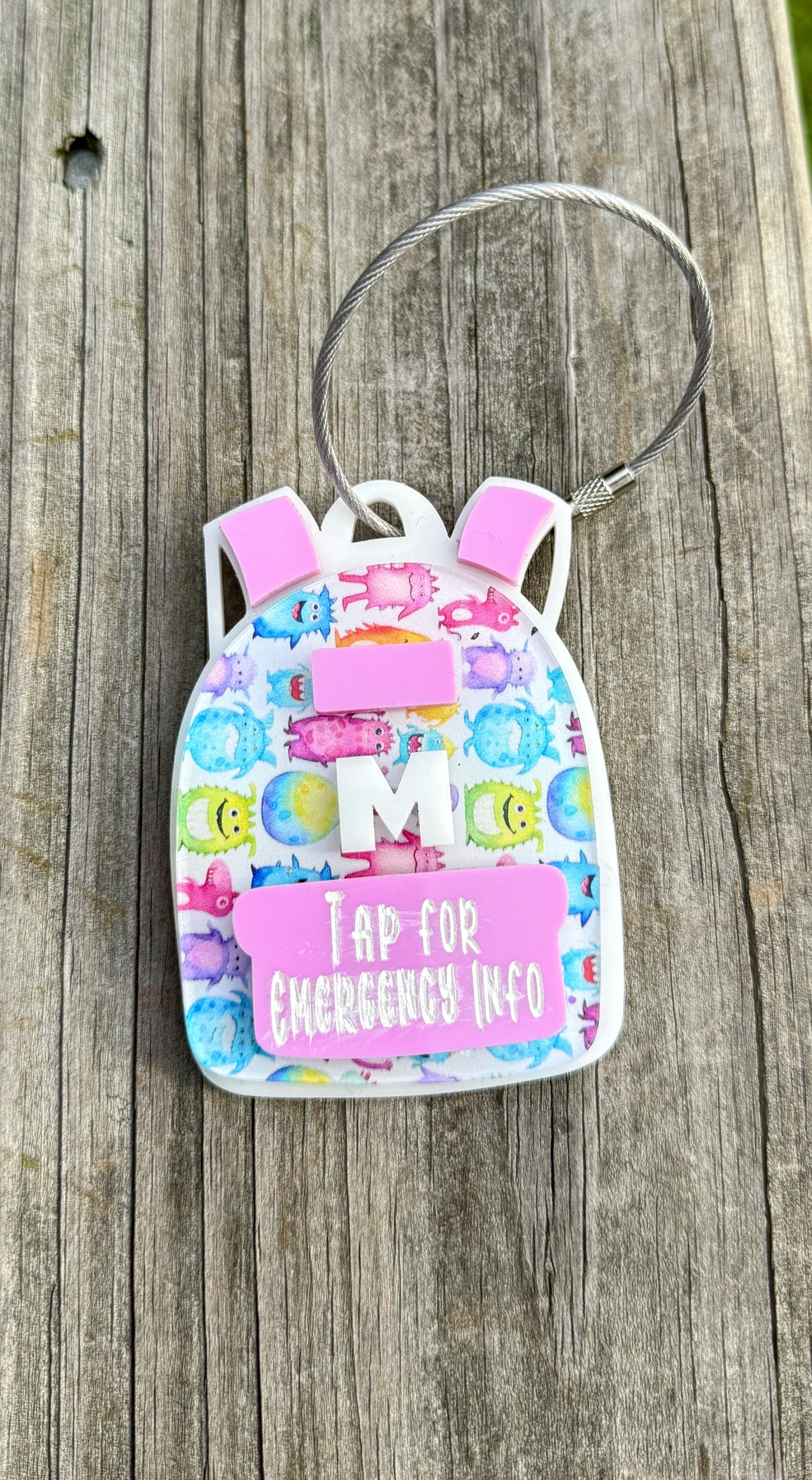 Emergency Contact Backpack Tag