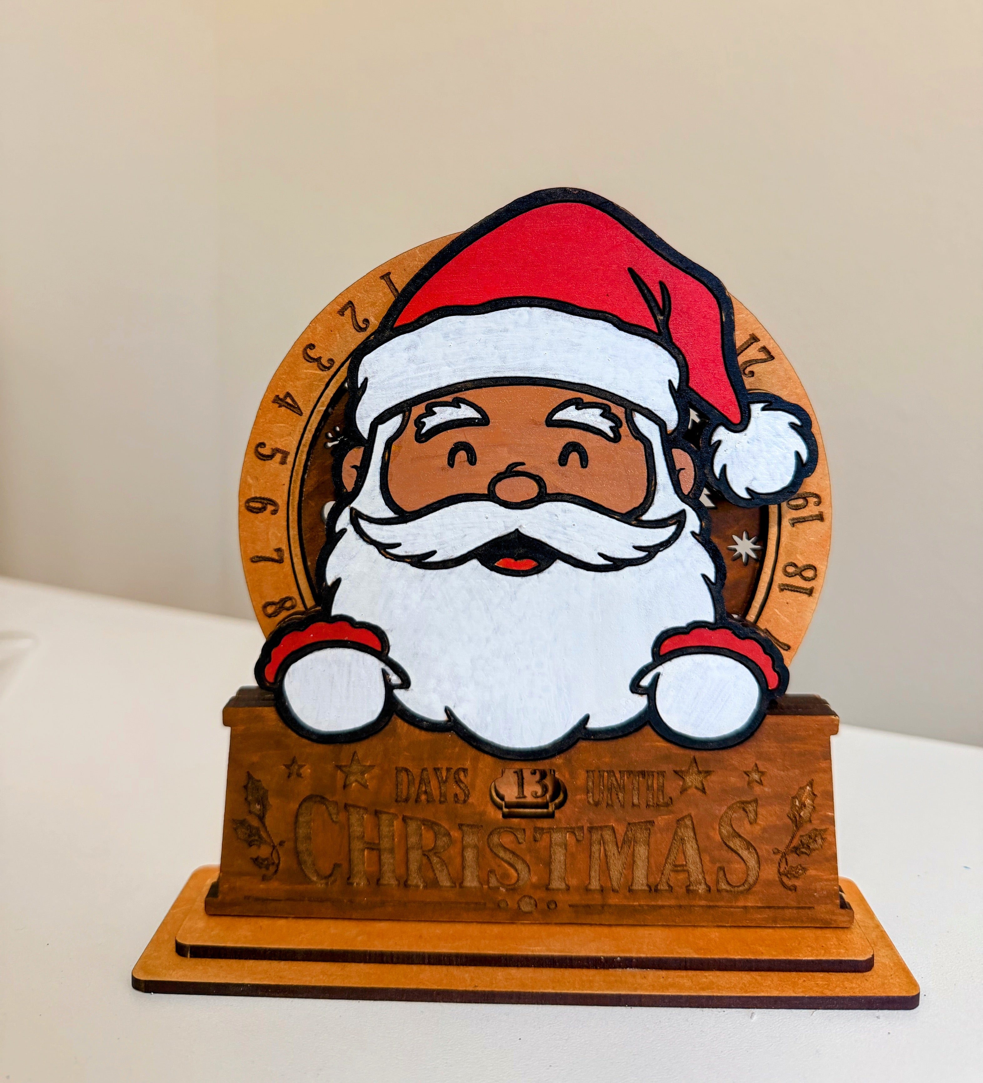 Wooden Christmas Countdown Calendar