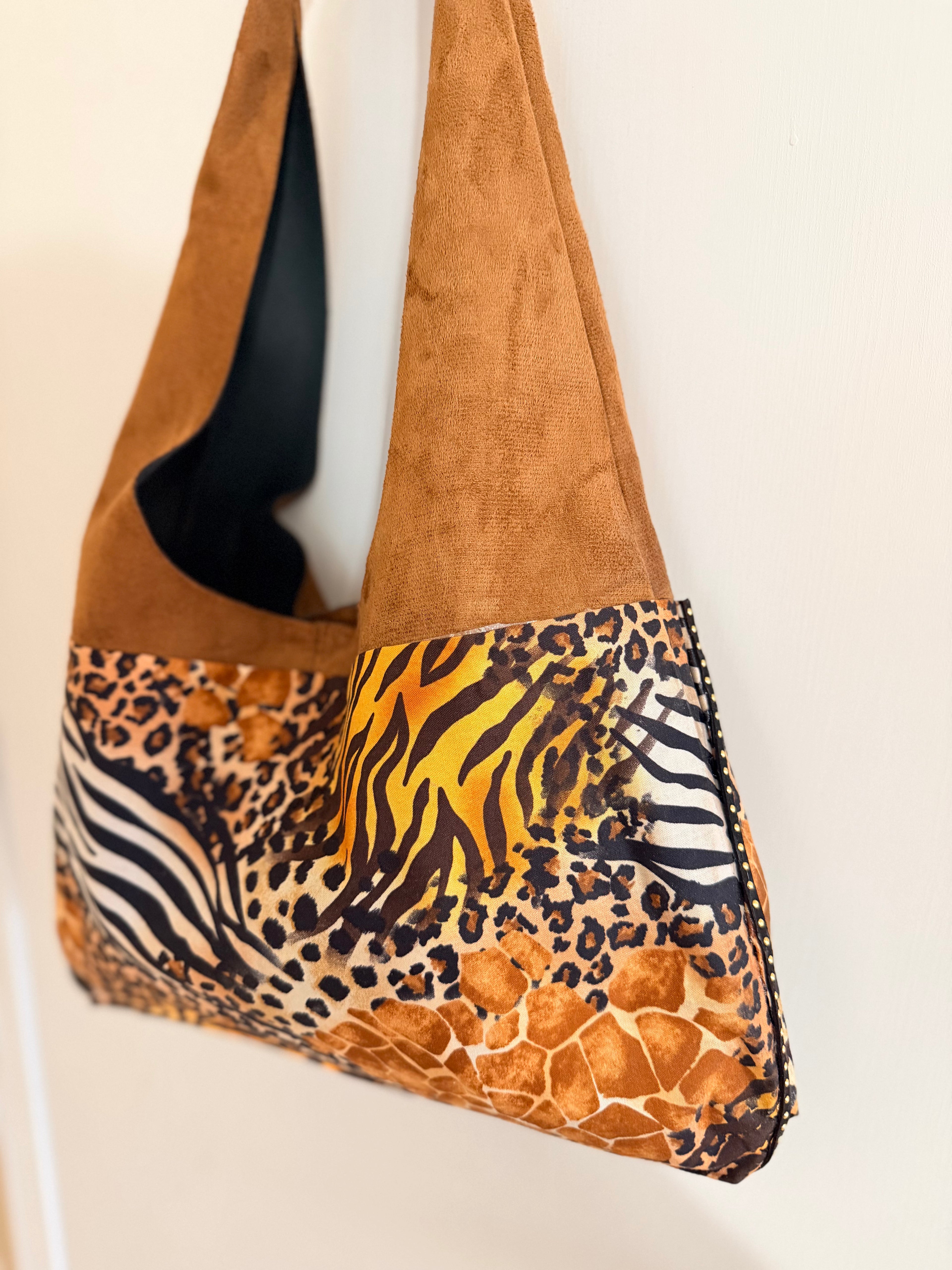 Safari Print Hobo Bag