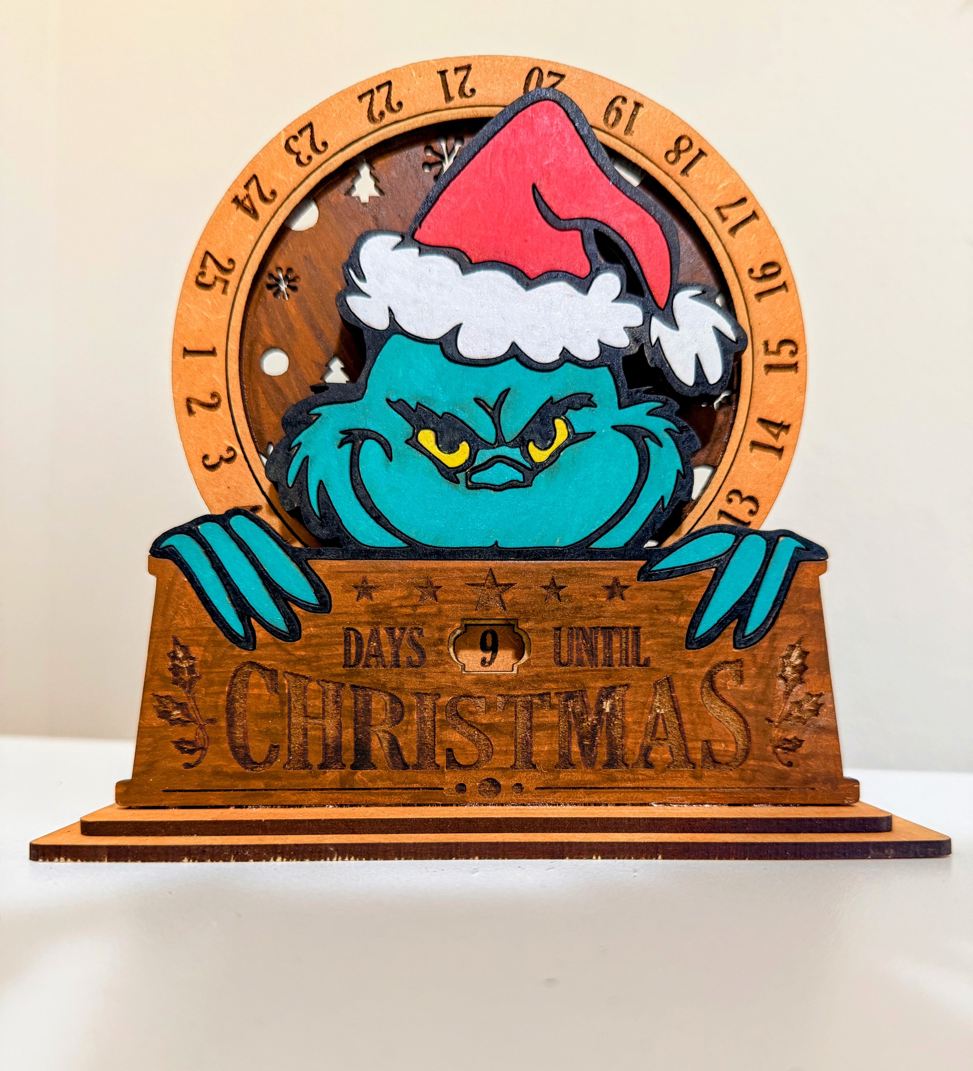 Wooden Christmas Countdown Calendar