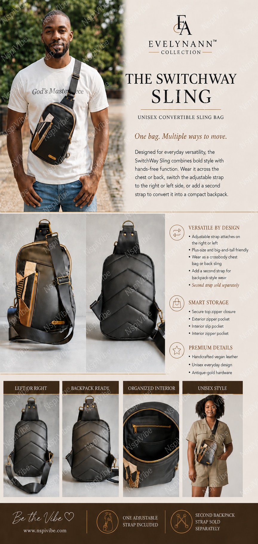 EvelynAnn Switch Sling Bag