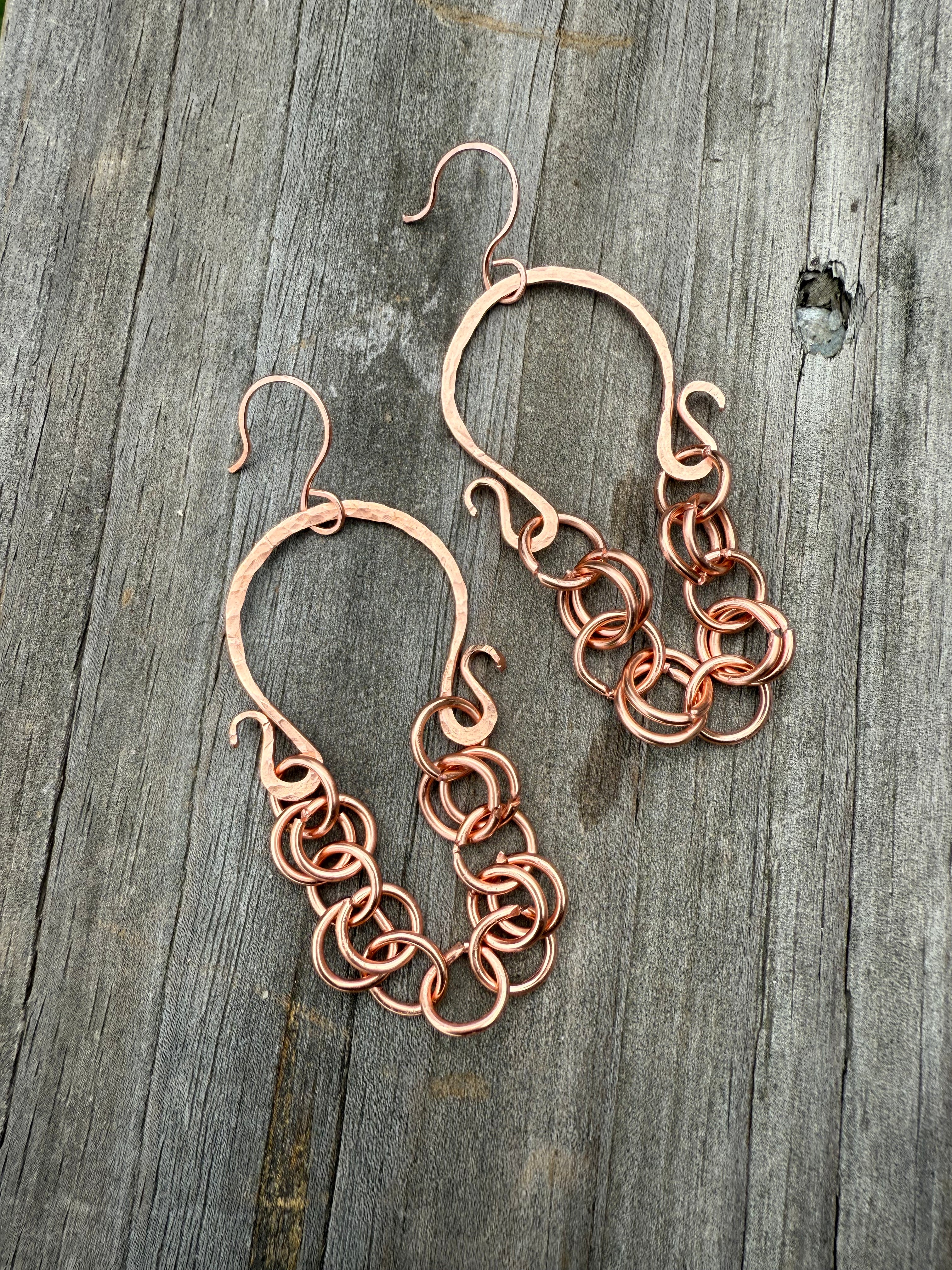 Copper Cascade Earrings