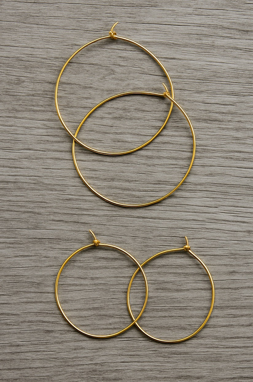 Golden Glow Hoops