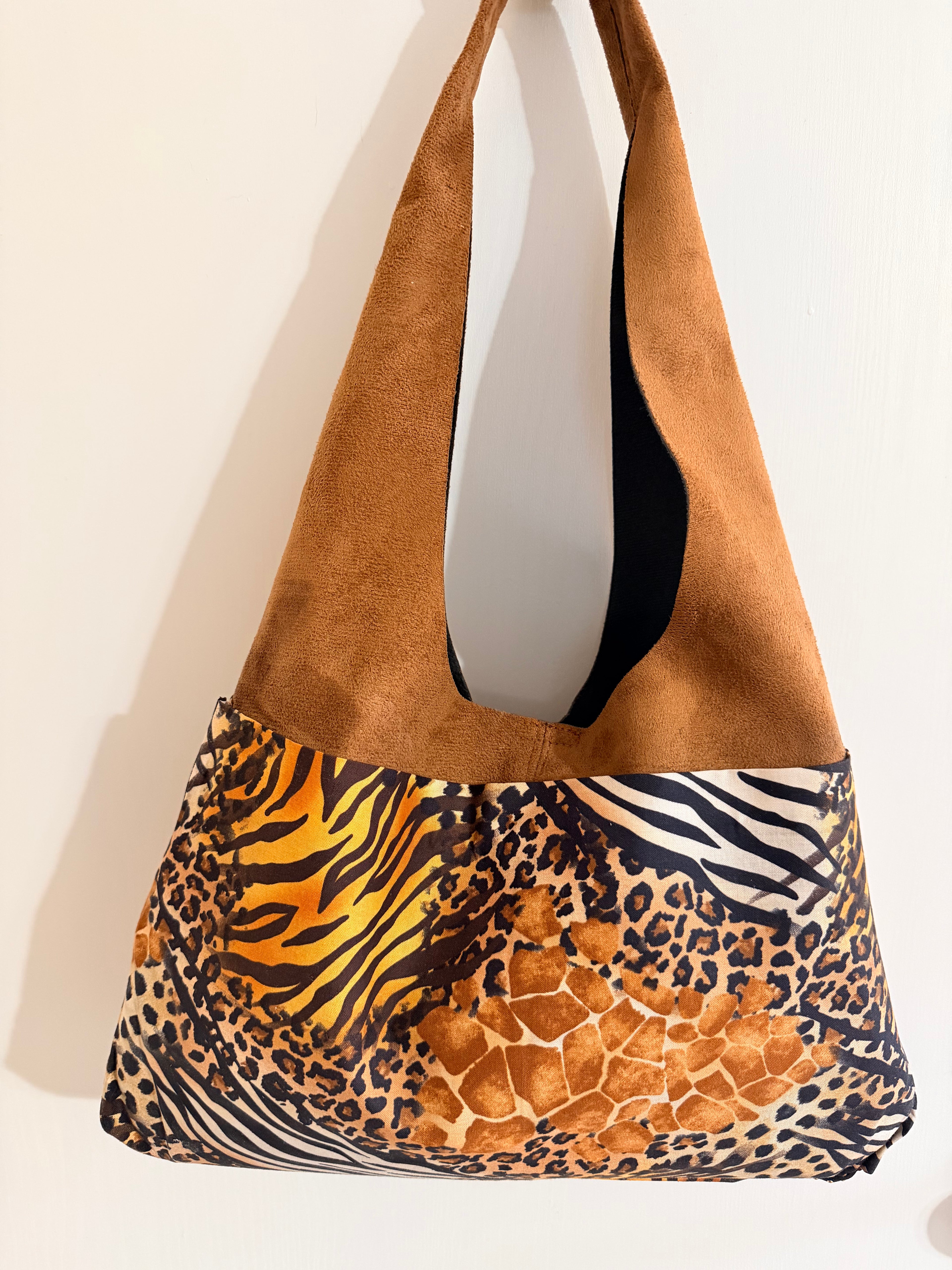 Safari Print Hobo Bag