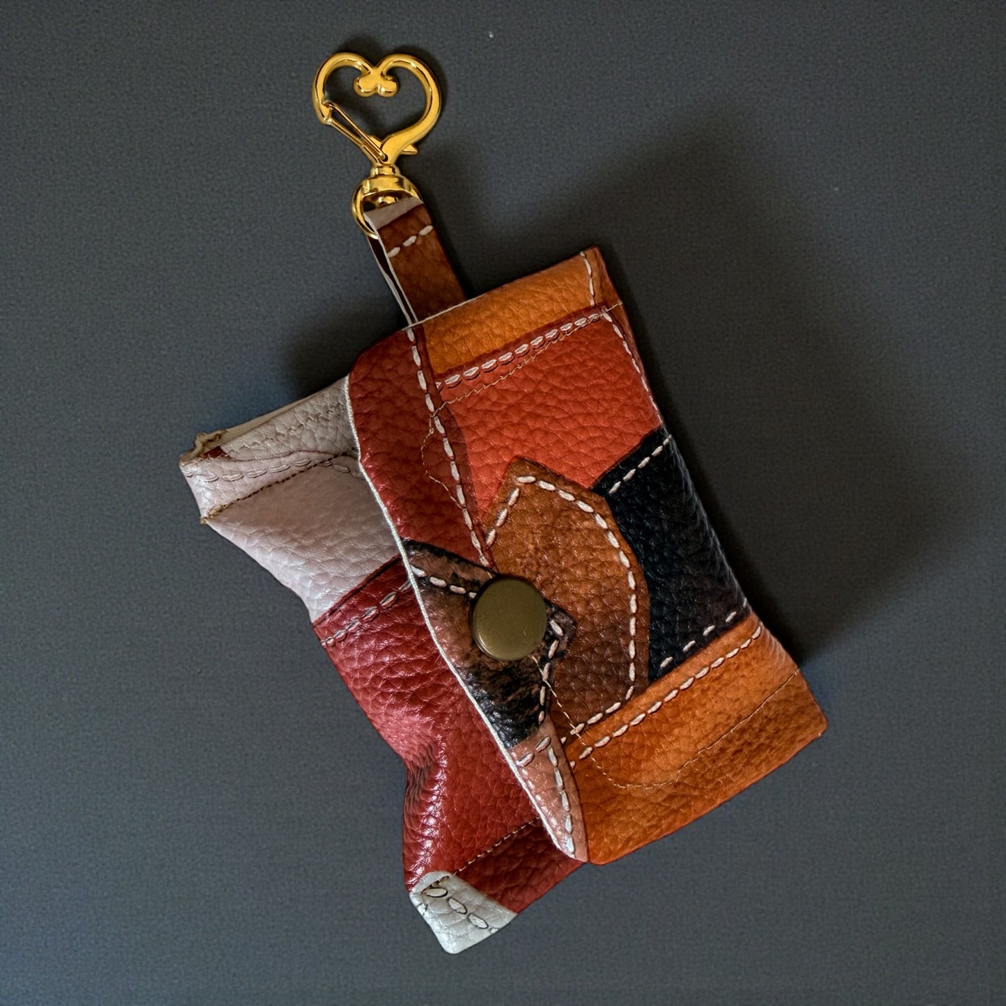 Handcrafted Patchwork Earbud Case | Clip-On AirPods Pouch | NspiVibe Accessory