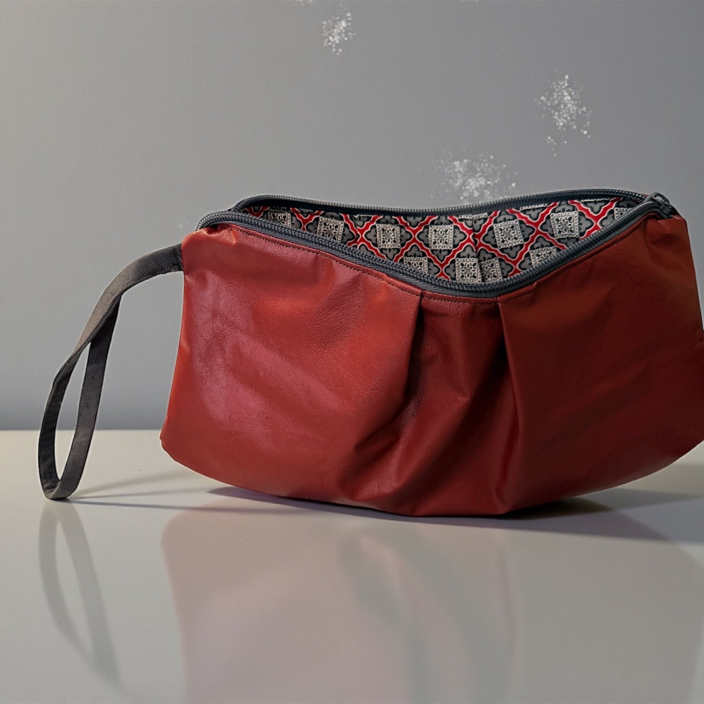 EvelynAnn Dark Red Wristlet