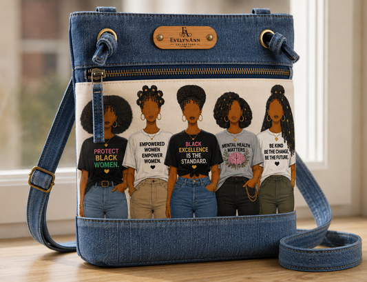 Black Women Matter Crossbody Denim Bag – Limited Edition